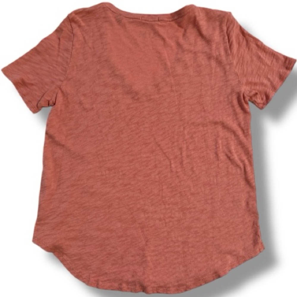 ATM Anthony Thomas Melillo Cotton Slub V-Neck Tee in Spice Size Large - Picture 3 of 7